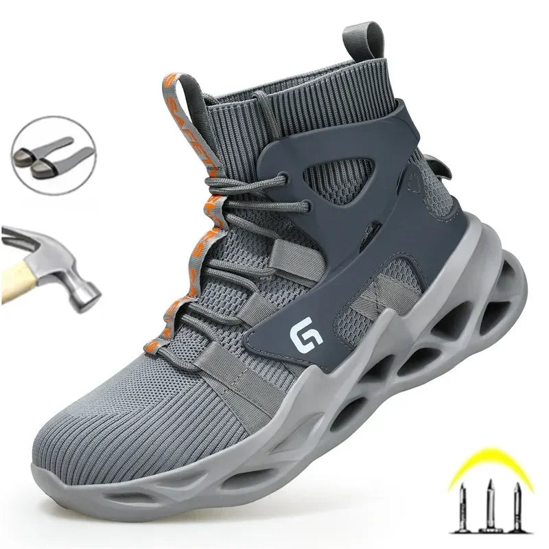 2024 Lightweight Work Safety Boots For Men Shoes Comfortable Steel Toe Cap Indestructible Male Sneakers Footwear ShopOnlyDeal