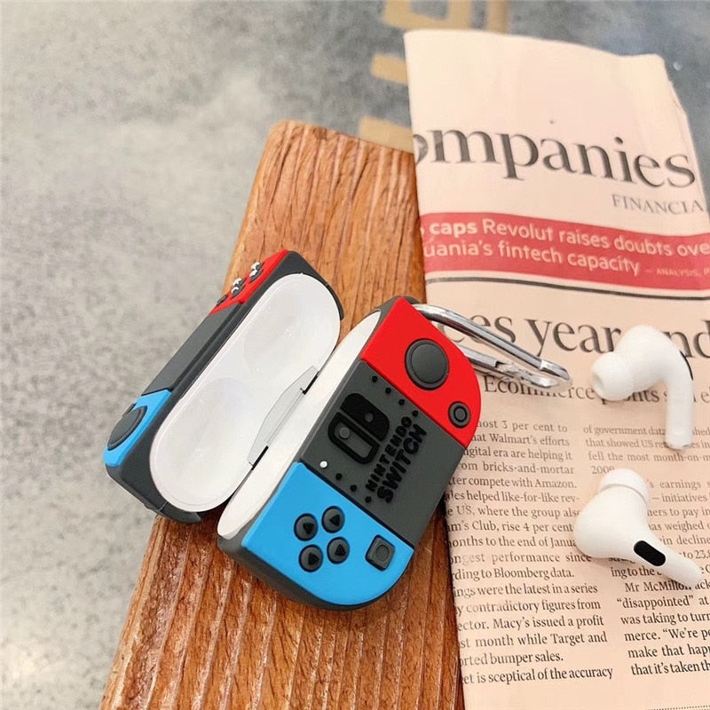 Gamepad Earphone Case For AirPods 1 2 3 3d Cartoon Cute Nintendo Switch iPhone Headset Cover For Air Pods Pro Silicone Shell ShopOnlyDeal