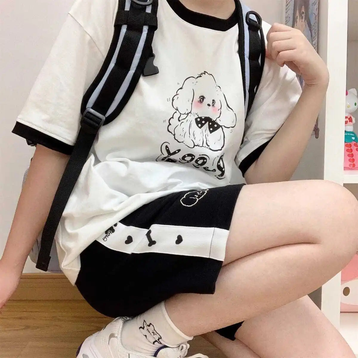 Loose Women's Kawaii Sports Shorts | 2024 Summer Casual | Japanese Cute Cartoon Print | Y2K Harajuku High Waist Shorts | Streetwear ShopOnlyDeal