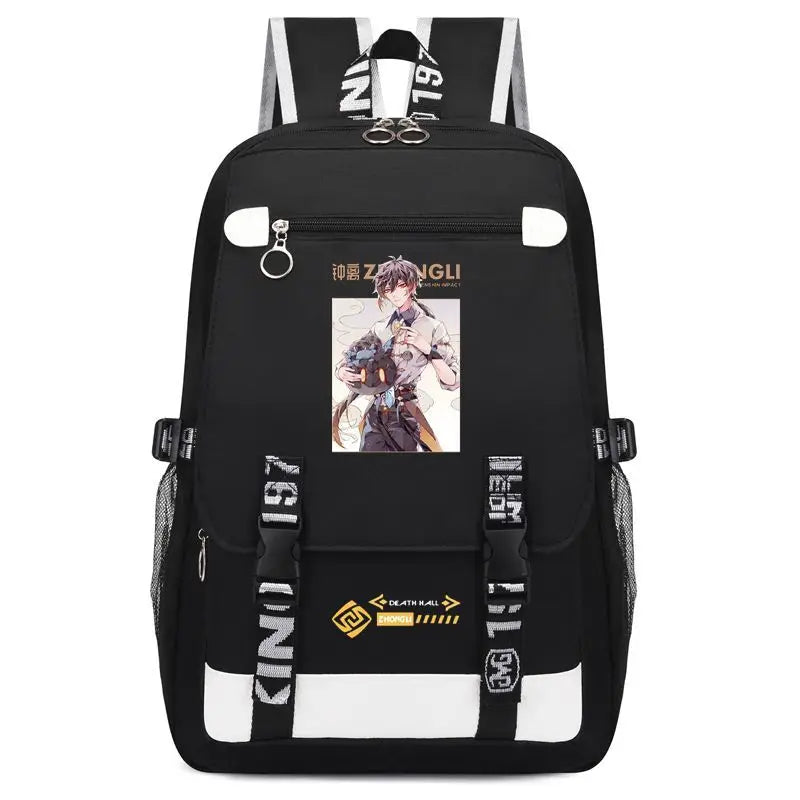 Game Genshin Impact Backpack Student School Shoulder Bag Xiao Klee Large Capacity Computer Bag Travel Backpack ShopOnlyDeal