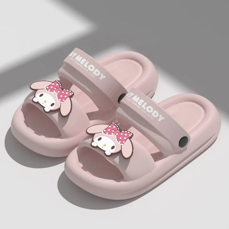 Sanrio My Melody Kuromi Sandal Girl Cartoon Summer Outerwear Thick Sole Anti Slip Shoes Indoor Cute Comfortable Slippers New ShopOnlyDeal