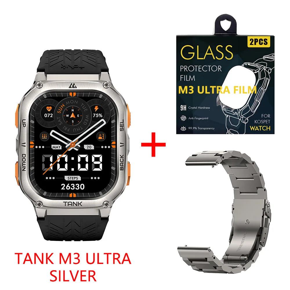 2024 Original KOSPET TANK M3 Ultra GPS Smartwatch for Men and Women | 480mAh Battery Digital Fitness AMOLED AOD Bluetooth Watch ShopOnlyDeal