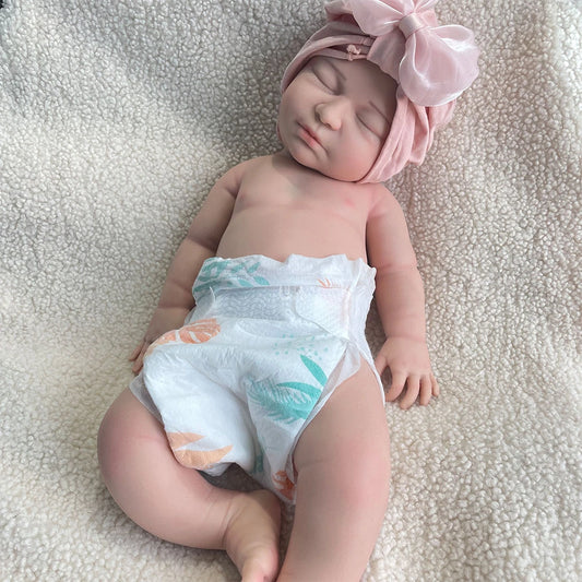 55cm Silicone Reborn Baby Doll Lifelike Girl With Skin Details For Kids Xmas Birthday Parents New Year Gift Dolls Collectible ShopOnlyDeal