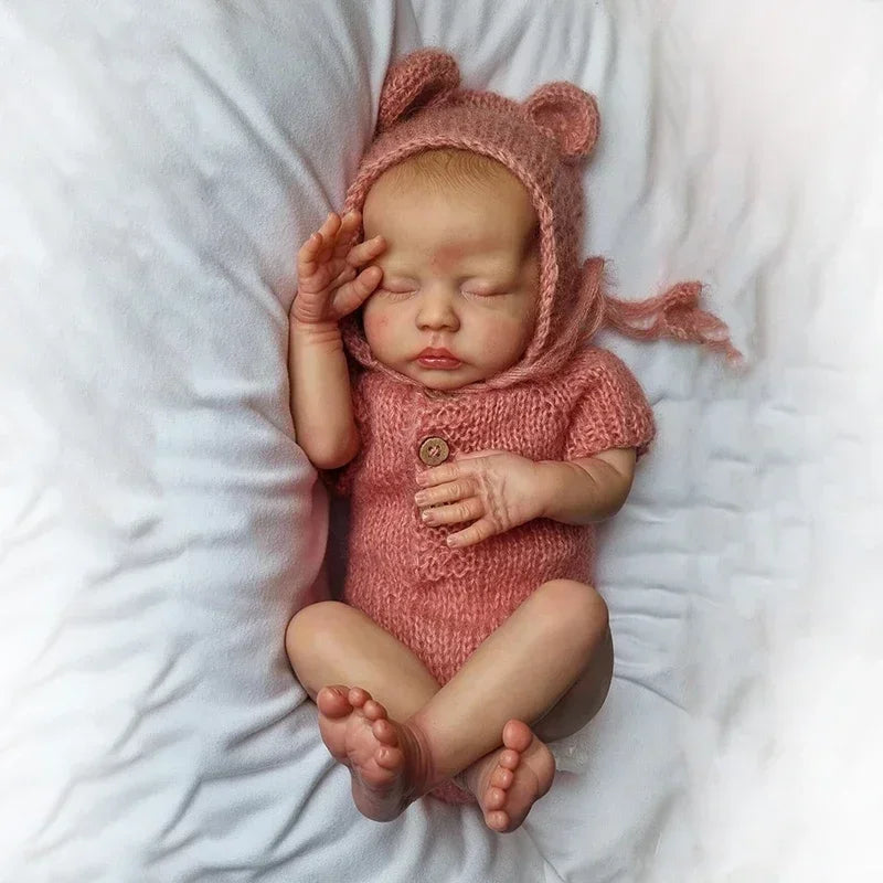 47cm Reborn Baby Doll Newborn Deliah Soft Cuddly Body Lifelike 3D Skin with Visible Veins High Quality Handmade Doll ShopOnlyDeal