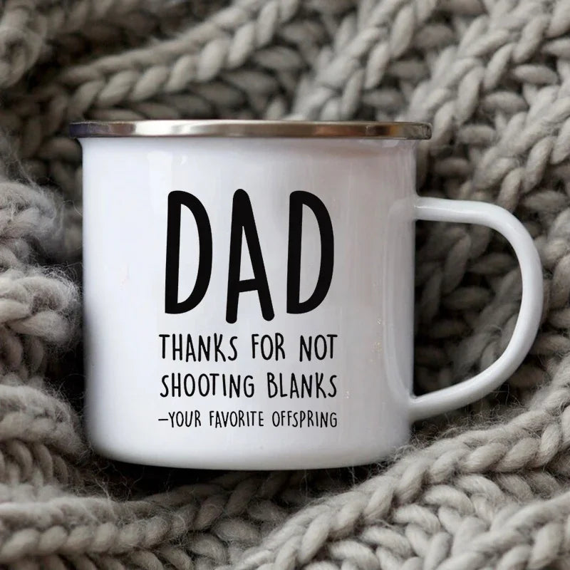 Dad Nutritional Facts Coffee Mug Enamel Cup for Papa Daddy Stepdad Father’s Day Gift Best Dad Ever Cups Dad Gifts From Kids ShopOnlyDeal