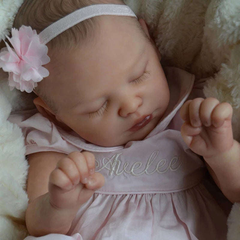 20Inch Reborn Doll Kit Sleeping Sara Baby Reborn Vinyl Doll Kit Lifelike Unfinished Doll Parts DIY Toys Drop Shipping ShopOnlyDeal