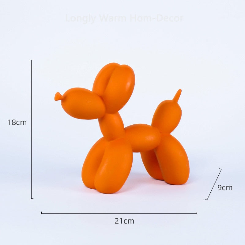 Nordic Creative Cute Resin Balloon Dog Statue Home Decor Animal Figurine Ornaments Living Room Bedroom TV Cabinet Decoration ShopOnlyDeal