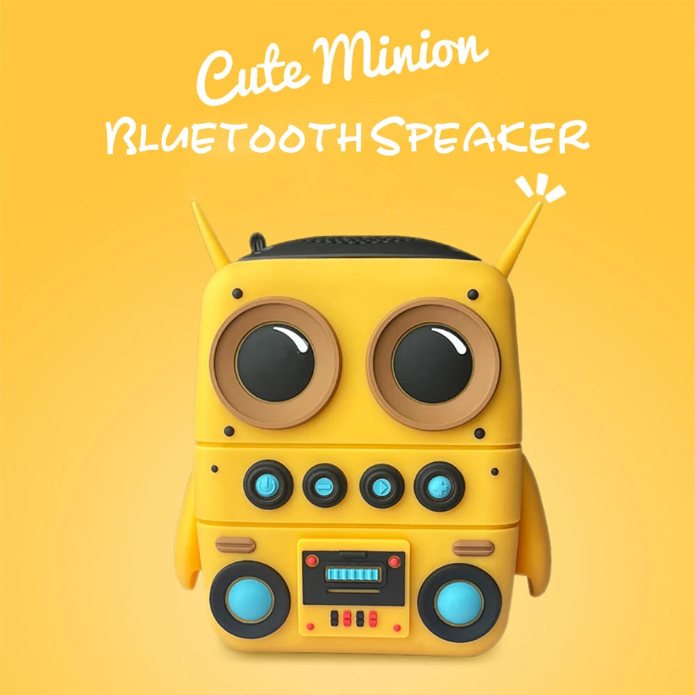 Cute Cartoon Yellow Man Outdoor Waterproof Convenient Speaker Series Silica Gel Bluetooth Sound Gift Speaker ShopOnlyDeal