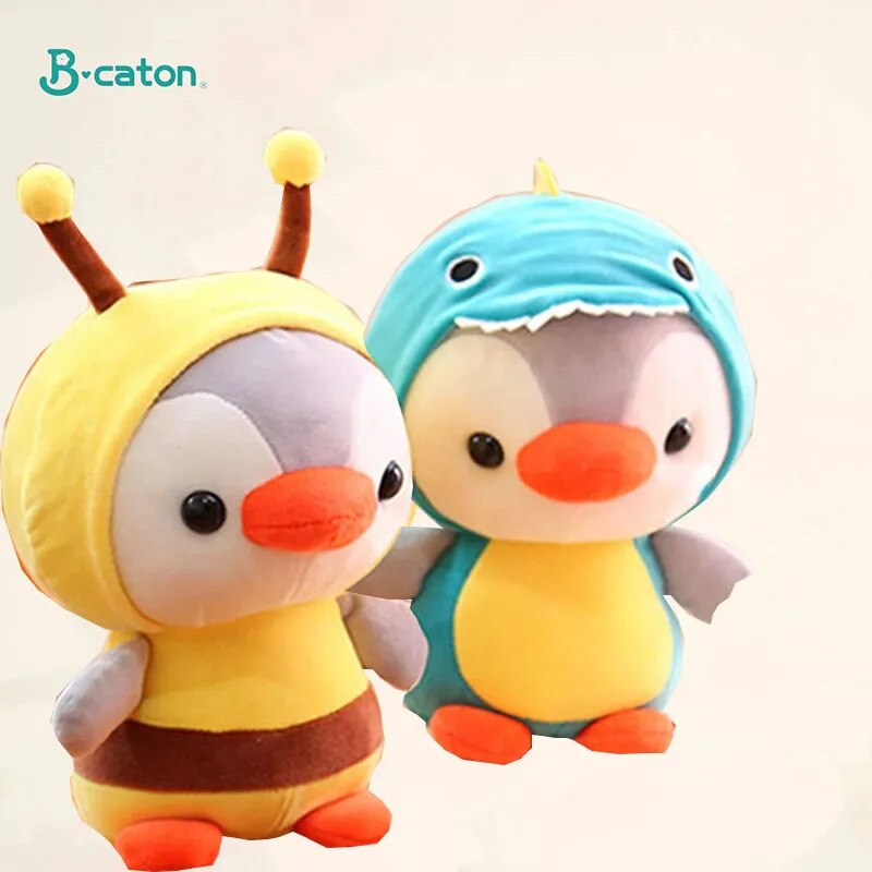 Cute Plush Toy Penguin Transforms into Dinosaur, Frog, Unicorn, and Bee – A Fun Stuffed Doll Cartoon Animal Ideal for Kids' Birthday and Christmas Gifts ShopOnlyDeal