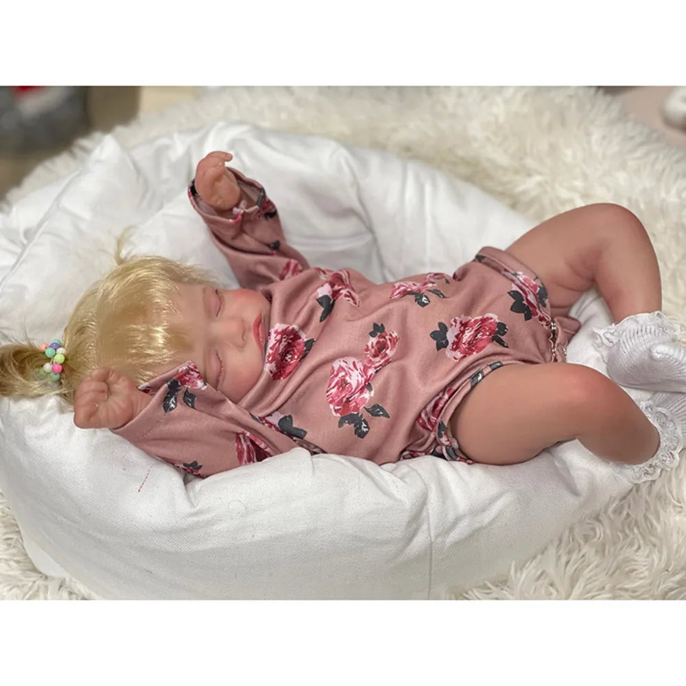 45CM Reborn Baby Doll "Rosalie" | Soft Cuddly Sleeping Baby Girl with Blonde Hair & Hand-Painted Skin ShopOnlyDeal