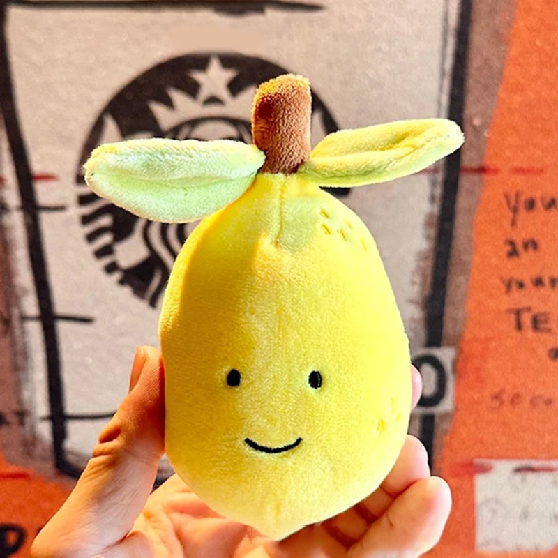 Cute Lemon Plush Toy Key Chain Cartoon Fruit Vegetable Doll Pendant Key Ring Backpack Charms Car Bag Decor ShopOnlyDeal