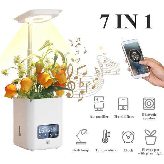 Air Humidifier Hydroponics Growing System With LED Grow Light Timer Indoor Herb Smart  Garden For Home Kitchen Potted Plants ShopOnlyDeal