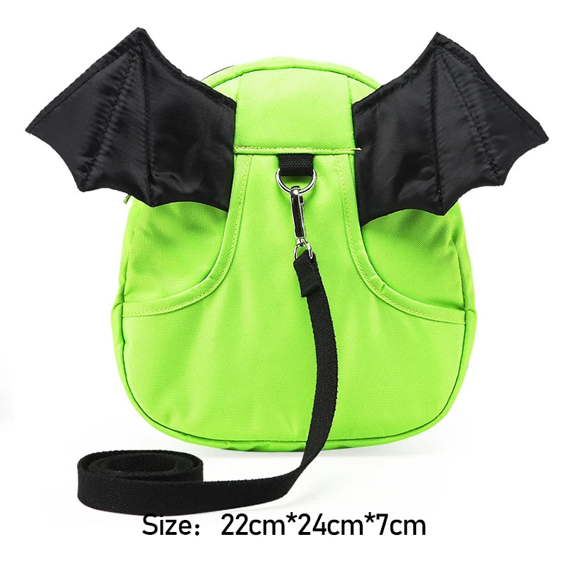 Cute 3D Bat Wings School Bags | Girl Backpack | Anti-lost Mini Cartoon Backpacks | Boy Adjustable Pulling Rope SchoolBag | Gift ShopOnlyDeal