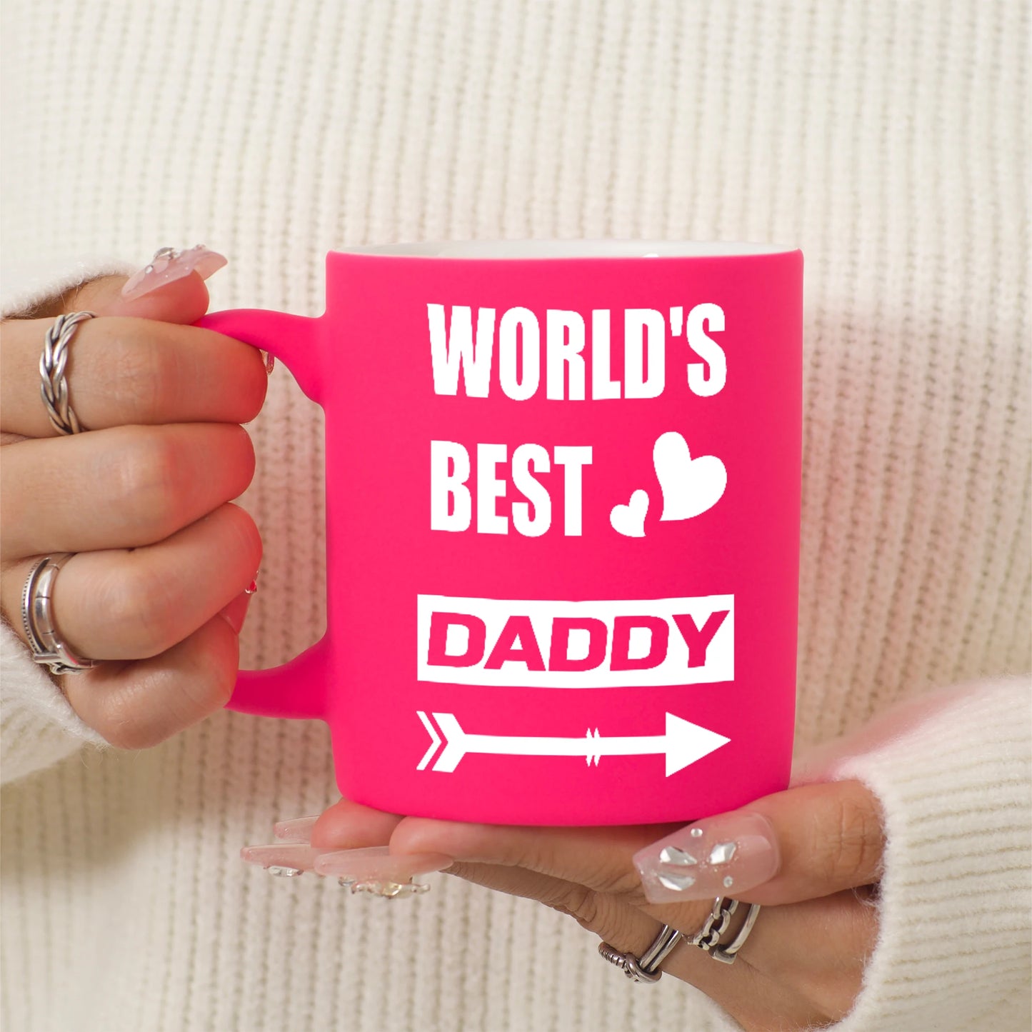 1pc 11oz World's Best Daddy Milk Mug | Fun Creative Gift for Dad | Father's Holiday Ceramic Coffee Mug ShopOnlyDeal