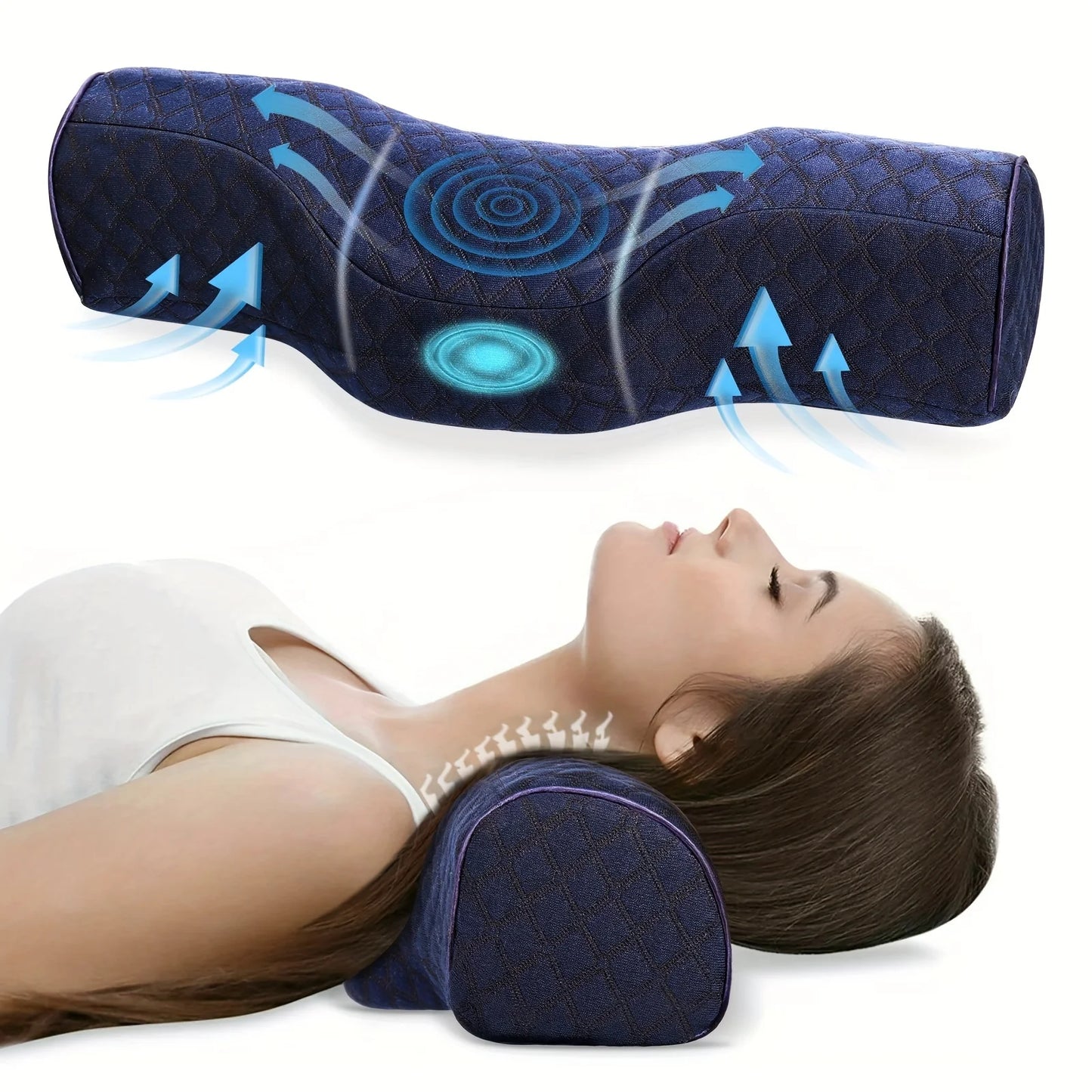 Orthopedic Neck Pillow: Superior Cervical Support  Soft Memory Foam, Breathable  Washable, Ideal for Every Sleeper ShopOnlyDeal