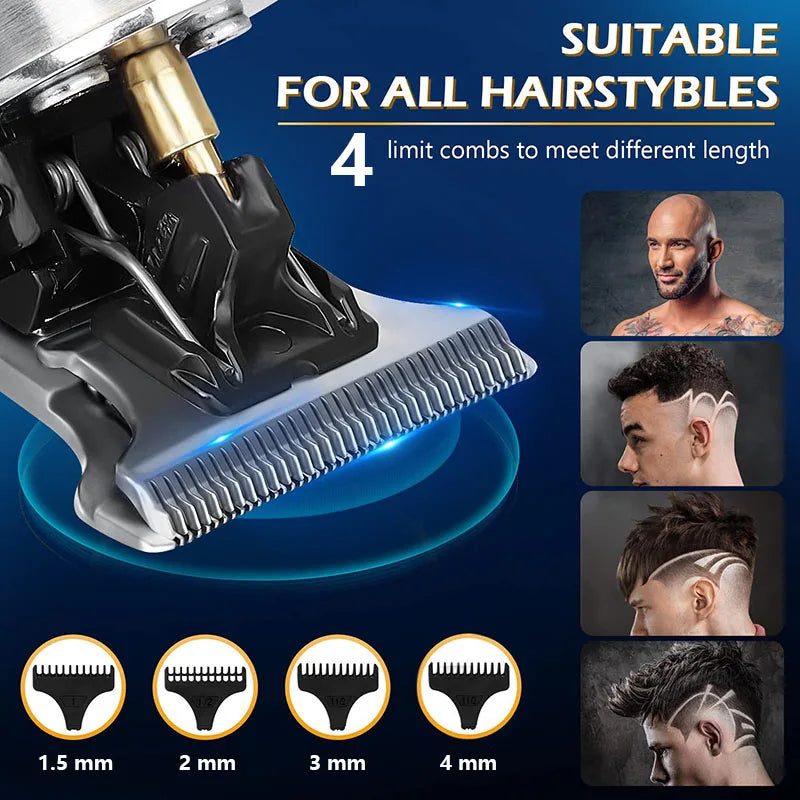 Powerful Professiona Electric Wireless Man Hairdresser Men Barber Shop Groin Beard Repairer Mustache Facial Hair Trimmer Clipper ShopOnlyDeal