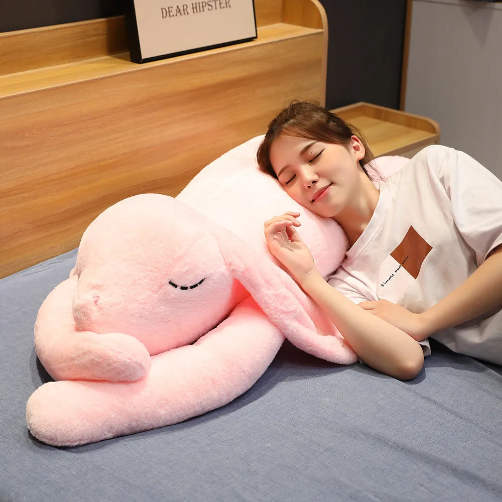 Kawaii Korean Giant Plush Bunny Toy 90cm-120cm Soft Cartoon Big Long Ear Rabbit Hug ToyCushion  Rabbit Stuffed Pillow Girl ShopOnlyDeal