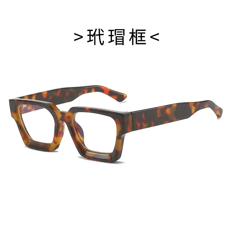 Fashion Square Oversized Anti-blue Light Eyewear Men Vintage Women Trend Clear Optical Myopia Frame Glasses Popular Goggle INS ShopOnlyDeal