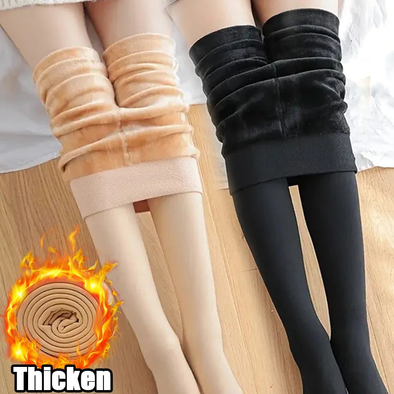 Solid Winter Pantyhose Woman Fleece Warm Thicken Thermal Tights Sexy Stockings Slim Elastic Velvet Pantyhose Female Leggings ShopOnlyDeal