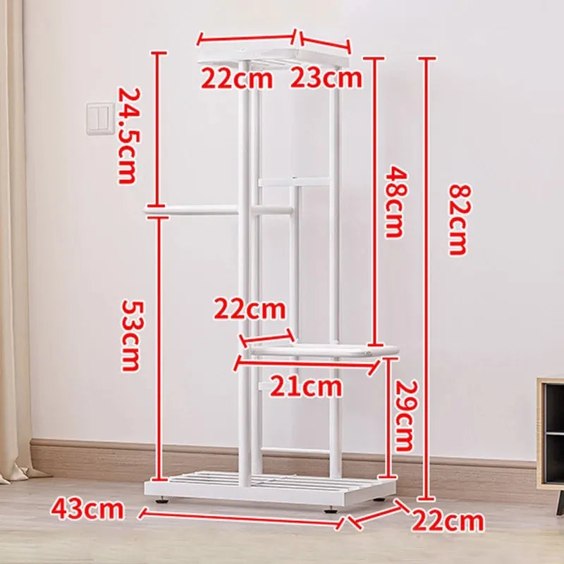 4 Tier 5 Potted Plant Stand Metal Flower Pot Holder Storage Rack Flower Display Stand for Indoor Garden Decor  Flowerpot Shelf ShopOnlyDeal