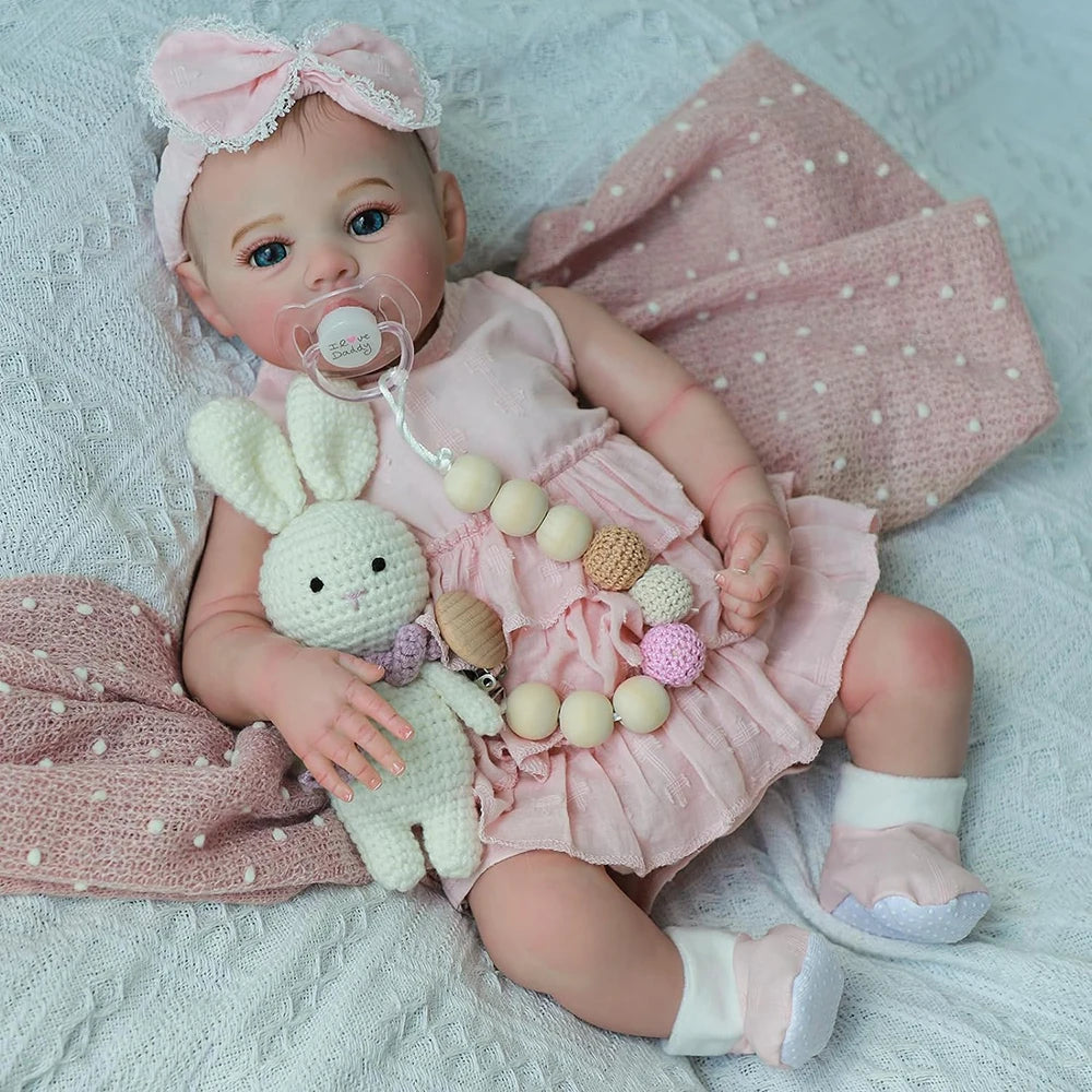 Baby Reborn Doll Like Real Girl 48cm Soft Body Painted with Hair Silicone Newborn Babies Realistic Doll Bebe Reborn Toy Gifts ShopOnlyDeal