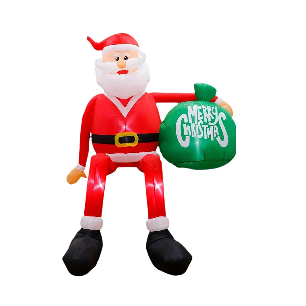 8FT Christmas Inflatables Climbing Santa Outdoor Decorations Christmas Inflatable Decorations with LED for Blow Up Yard Xmas ShopOnlyDeal