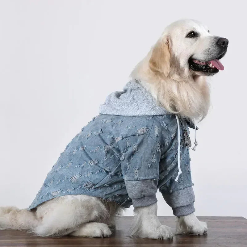 Small Big Large Dog Clothes Denim Jeans Coat Jacket Poodle Border Collie Samoyed Husky Labrador Golden Retriever Dog Clothing ShopOnlyDeal