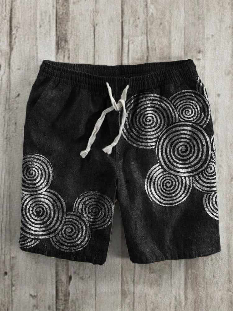 2024 Summer Popular 3D Digital Printed Bamboo Hemp Casual Shorts | Beach Vacation | Summer Trendy Beach 3D Printed Extra Large Shorts ShopOnlyDeal