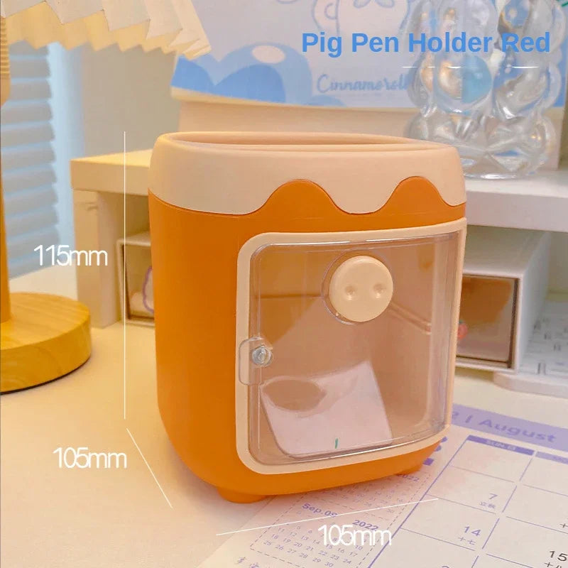 Cartoon Pen Holder | Cute Girl Heart Creative Fashion Style | Office Study Stationery Storage Box | Desktop Multi-Function School Supplies ShopOnlyDeal