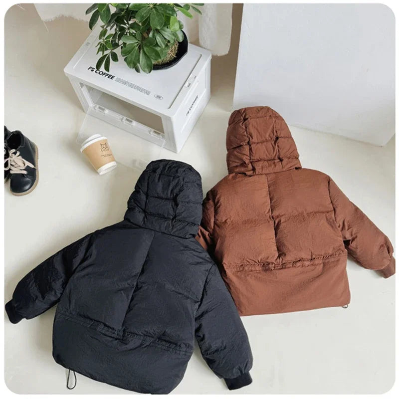 MILANCEL Children's Down Jacket Winter New Kid's Clothing Korean Version Boys Loose Solid Color Thick Coat Girls Warm Outwear ShopOnlyDeal