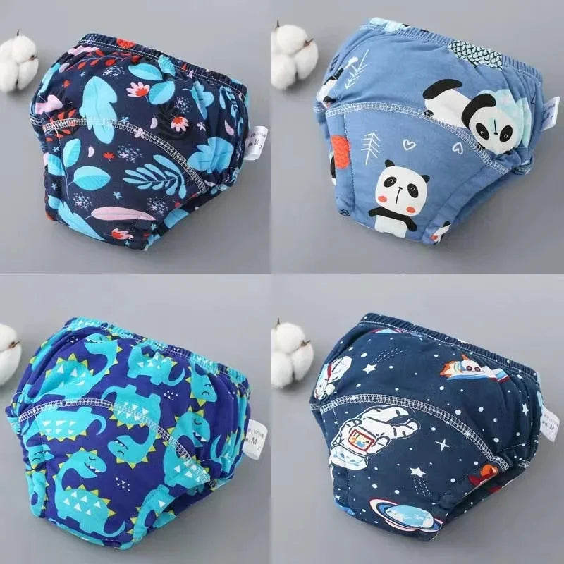 4PCS Baby Waterproof Diapers Pee Shorts | Reusable Soft Ecological Cotton Toddler Potty Training Pants | Underwear for Boys and Girls ShopOnlyDeal