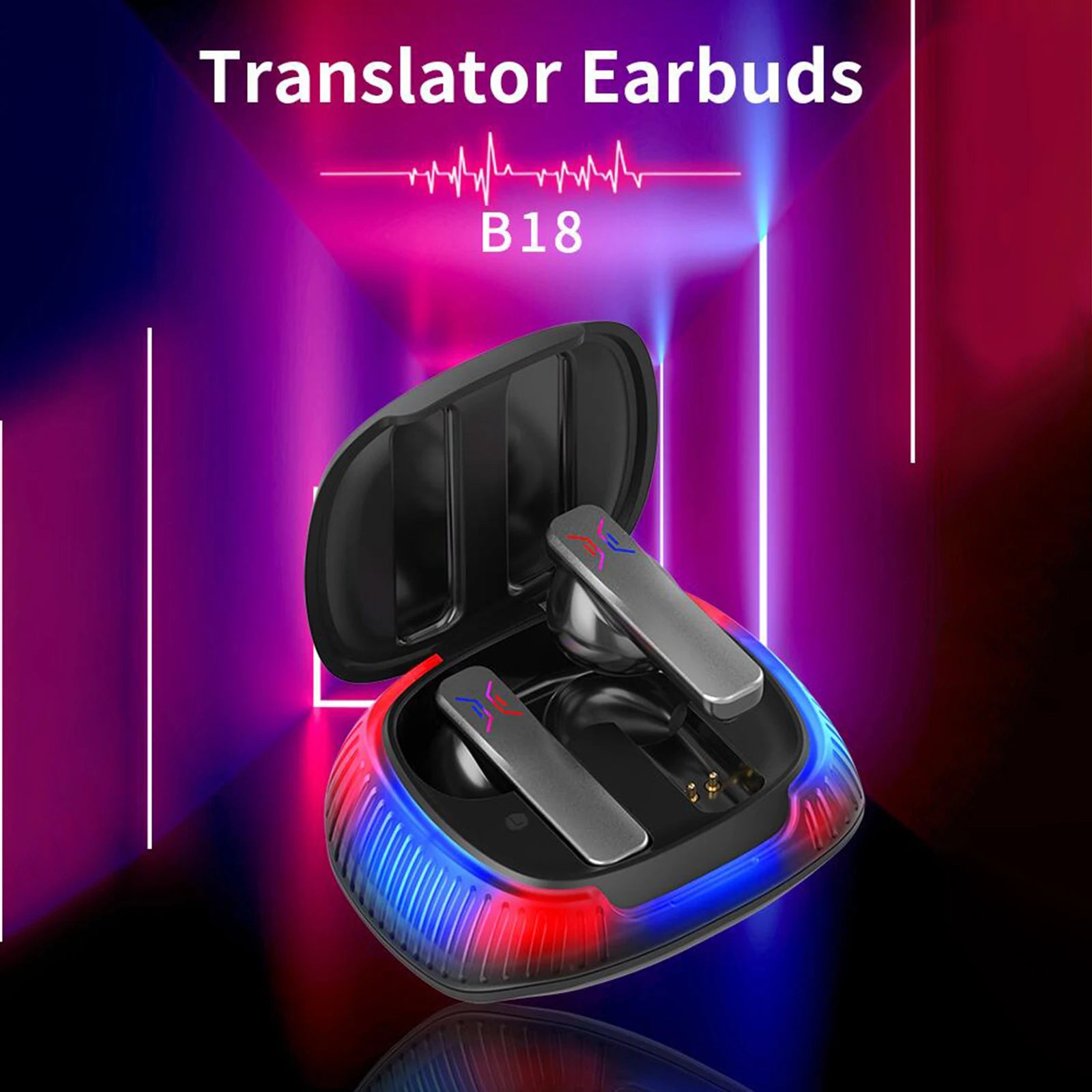 Portable Translation Headset 4 Translation Modes 144 Language Translator Earbuds Smart Translator Device for Travel Business ShopOnlyDeal