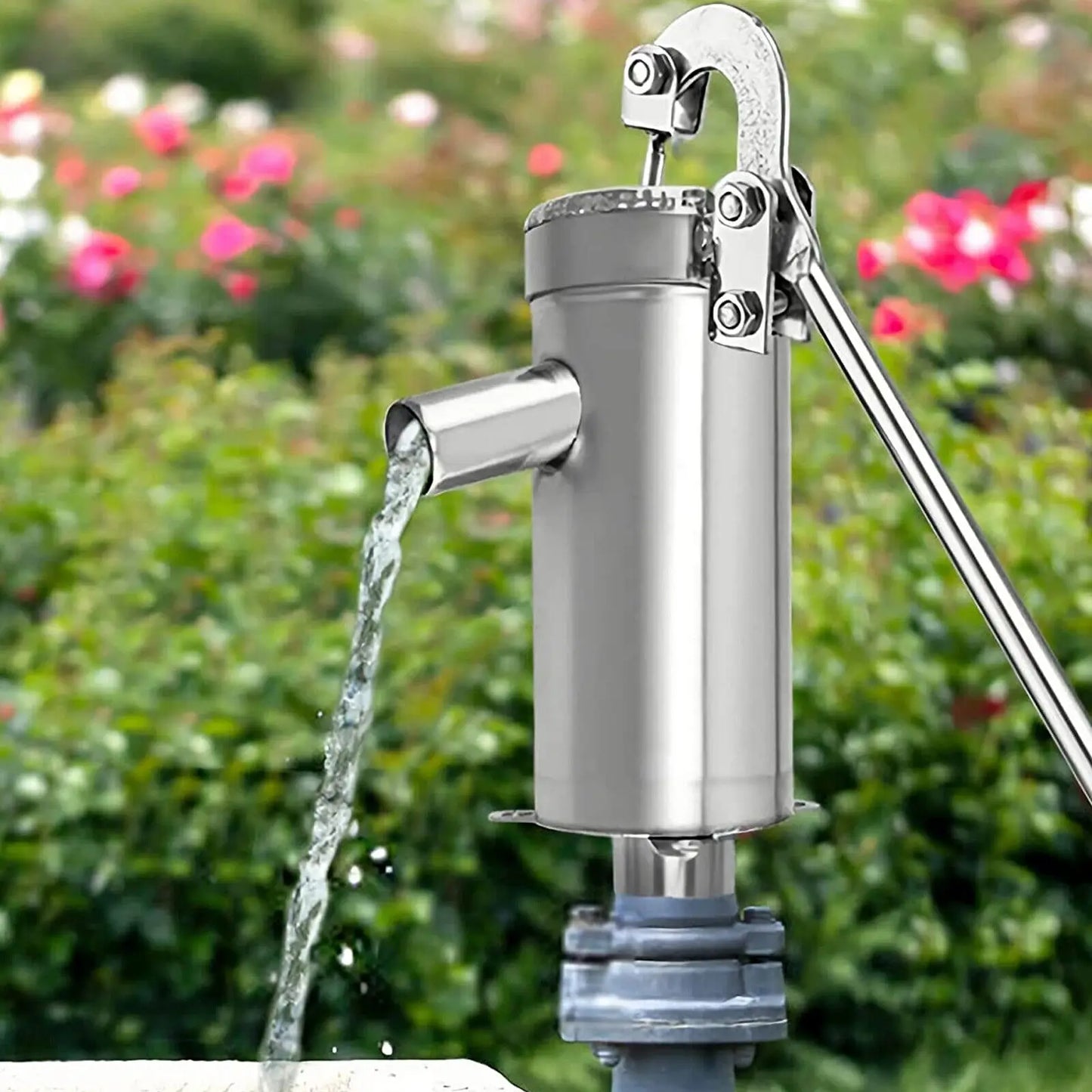 Manual Deep Water Pump Outdoor Garden Yard Suction Pump Hand Well Pump Handheld Press 32mm SU202 Stainless Steel ShopOnlyDeal