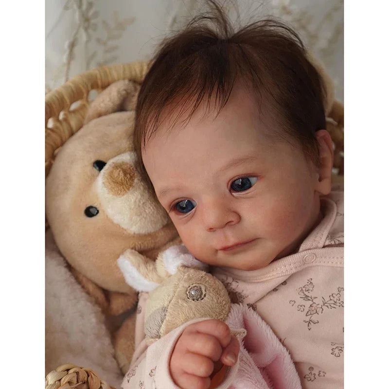 48CM Full Silicone Body Felicia Reborn Baby Doll Awake Newborn Baby Size 3D Skin Visible Veins Collectible Art Doll ShopOnlyDeal