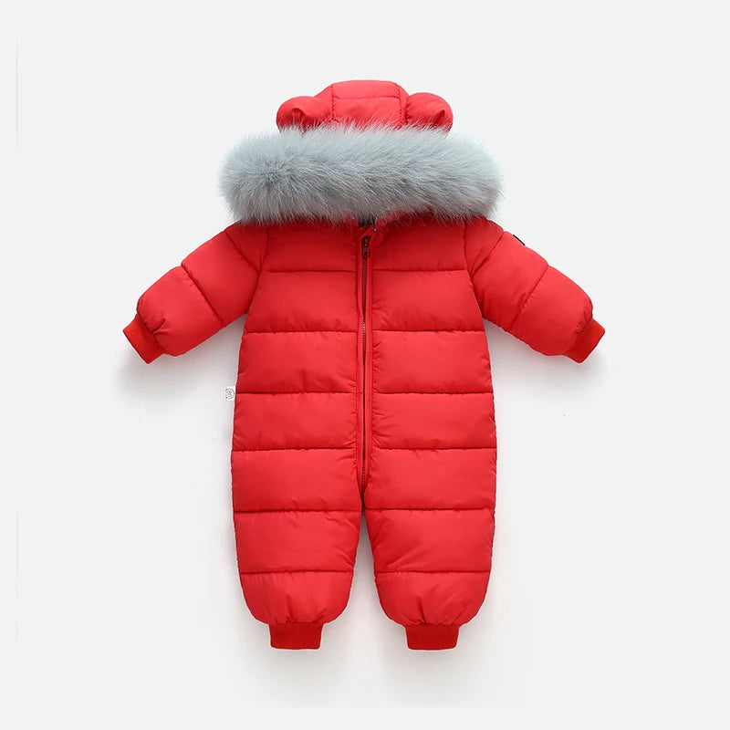 -30 Winter Snowsuit Baby plus velvet Down Jacket Infant Clothes little Girls clothing Boy Climbing Kids Jumpsuit toddler romper ShopOnlyDeal