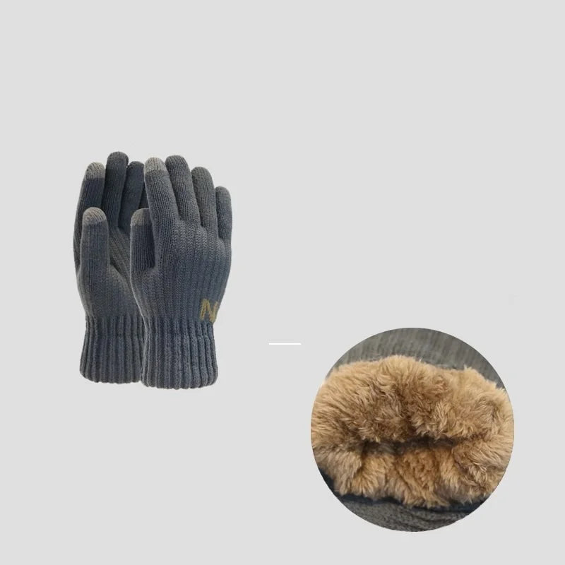 Winter Thickened Plush Knitted Gloves Touch Screen Driving Gloves Outdoor Cold Proof Warm Gloves ShopOnlyDeal