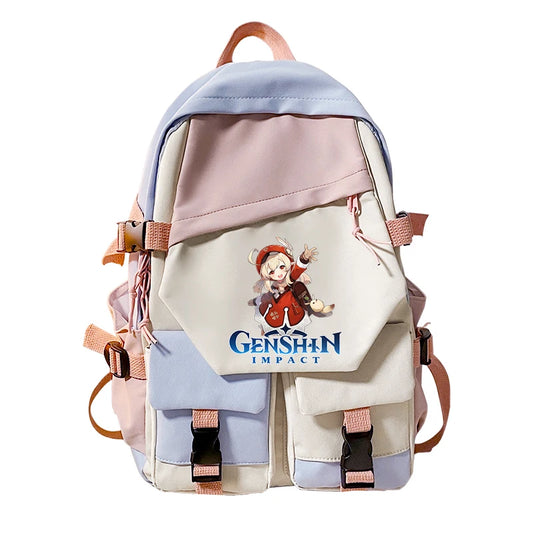 Game Genshin Impact Backpack Kawaii Paimon Klee Cartoon Manga Schoolbag for Students Girl Boy Bookbag Kids Outdoor Travel Bags ShopOnlyDeal