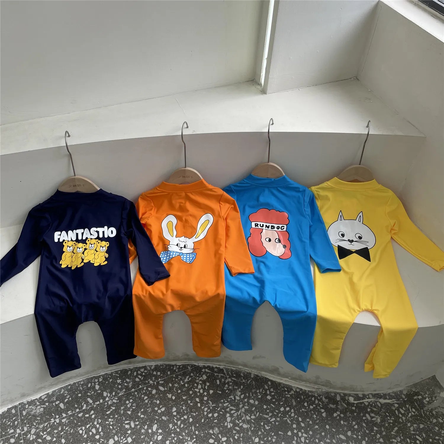 Korean Summer Children Boy Clothes Set School Girl Long Sleeved Swimsuit Junior Boy Quick Drying Swimsuit Brother And Sister Set ShopOnlyDeal