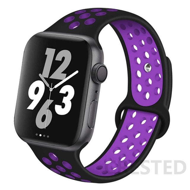 Strap For Apple Watch band 44mm 40mm 45mm 41mm 38mm 42mm 44 45 40 mm Silicone Sport bracelet iWatch Series Ultra 8 SE 7 6 5 4 3 ShopOnlyDeal