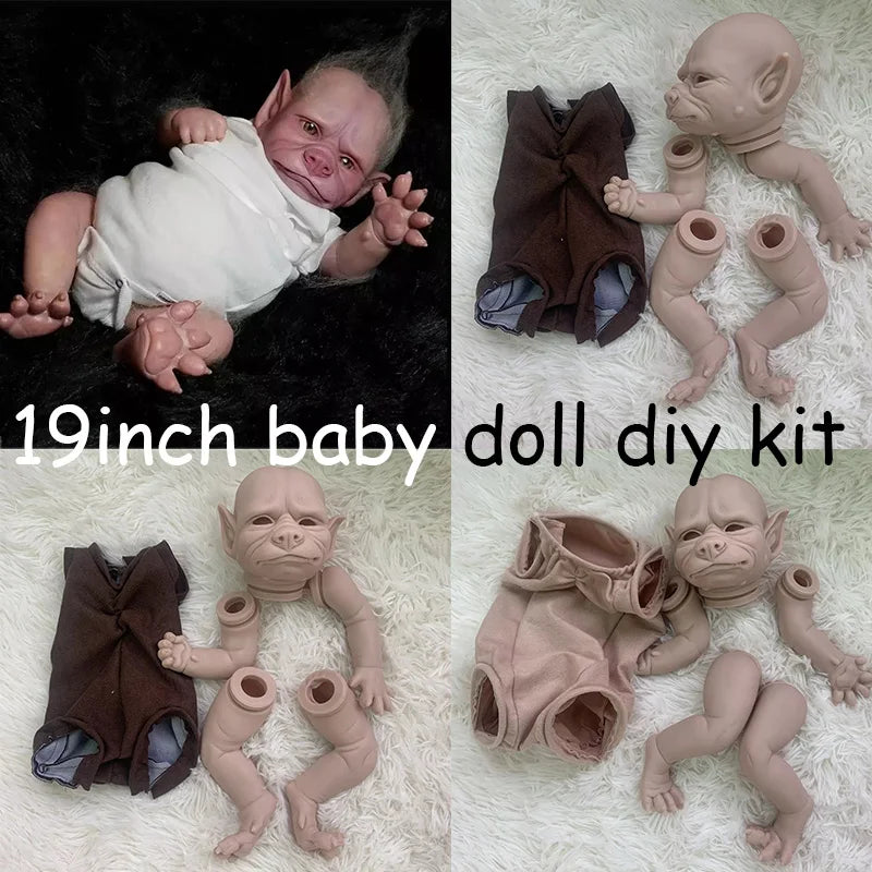 19Inch Reborn Doll Kit Robbie The Werewolf Lifelike Soft Touch Fresh Color Collectible Art DIY Toy for Children Gifts ShopOnlyDeal