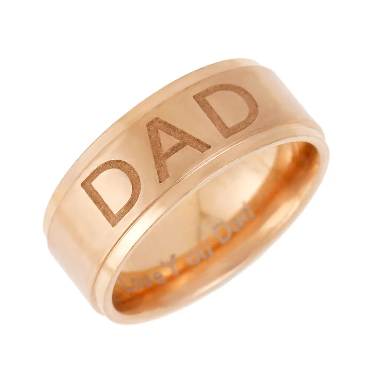 New Fashion "LOVE YOU DAD” Stainless Steel Dad Ring | Engraved Men's Ring Jewelry | Father's Day Gift ShopOnlyDeal