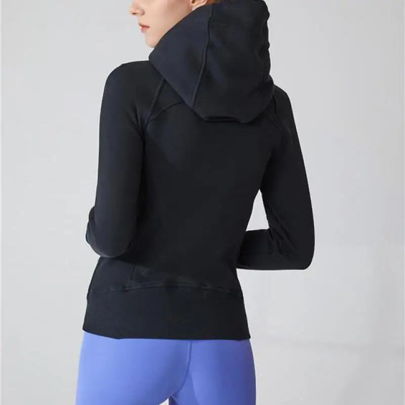 Velvet Jacket Winter Running Clothing Women's Sweatshirt | Thicken Yoga Clothes Fitness Hoodies | Training Sports Top Warm Tight ShopOnlyDeal