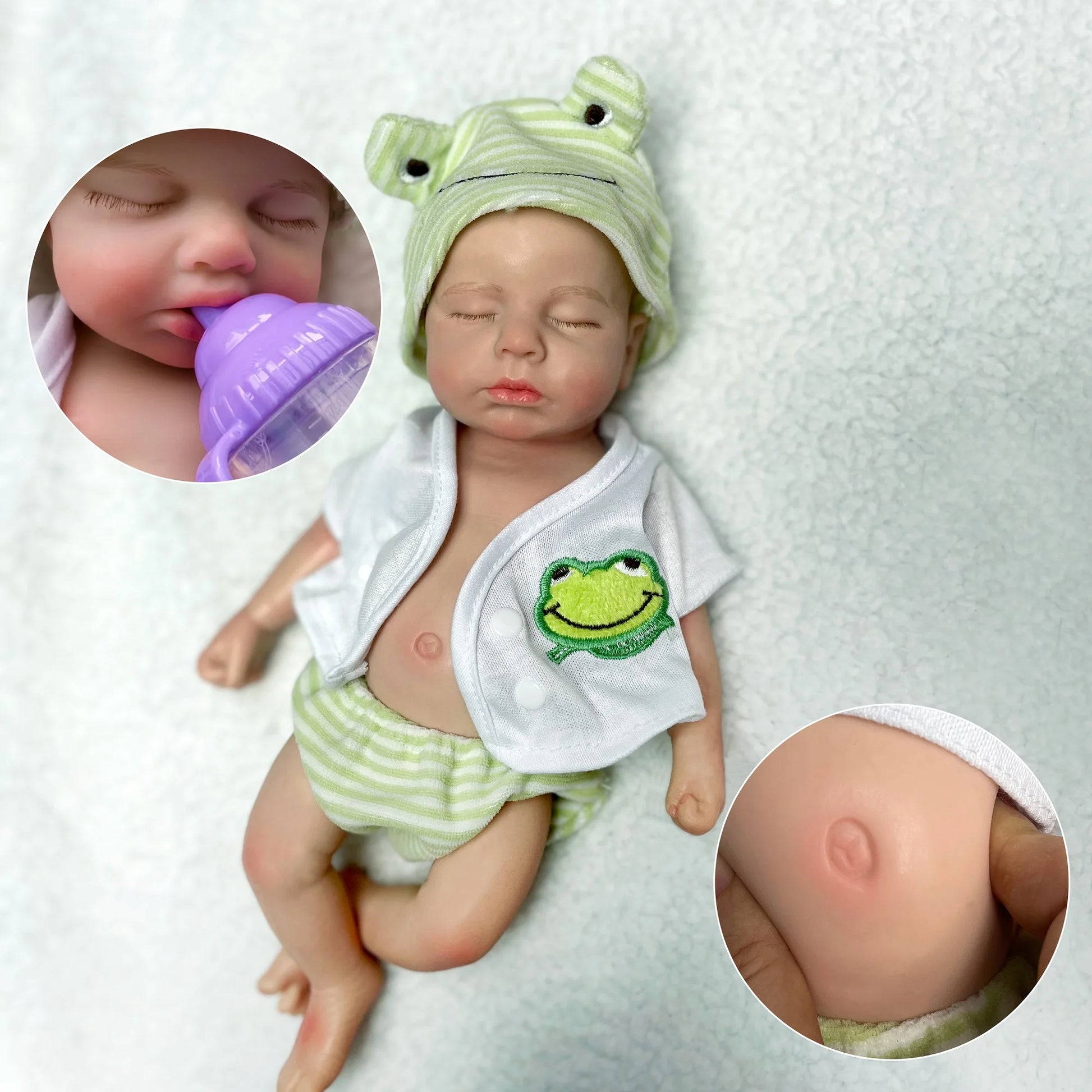 33cm Can Open Mouth Solid Silicone LouLou Bebe Reborn Girl and Boy Lifelike Reborn Dolls Muñecas Reborn Toy Corpo De Silicone ShopOnlyDeal