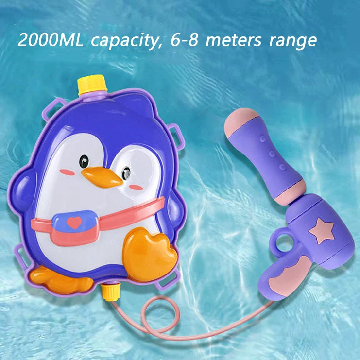 "Splash Safari" Backpack Water Gun | Children's Summer Outdoor Beach & Pool Toy | Cartoon Animal-Themed Spray Gun for Kids ShopOnlyDeal