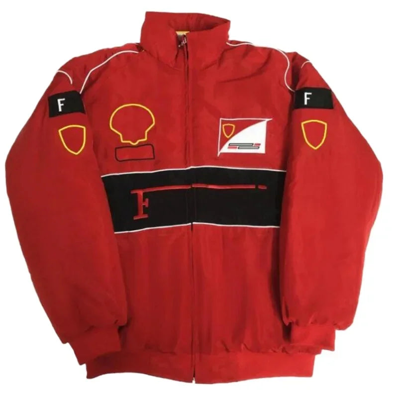 F1 Racing Car Fans Cotton Jacket | American Style Embroidered Motorcycle Riding Jacket for Autumn and Winter ShopOnlyDeal