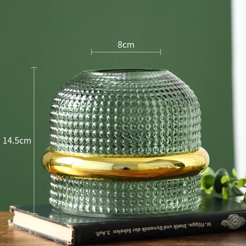 Creative Golden Waist Glass Vase Lily Rose Flower Arrangement Home Living Room Crafts Decoration Flower Vases Home Decoration ShopOnlyDeal