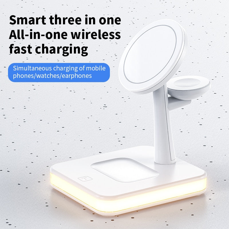 25W 4 In 1 Magnetic Wireless Charger Stand For iPhone 14 13 12 Pro Max Apple Apple 8 7 6 Airpods  Fast Charging Dock Station ShopOnlyDeal