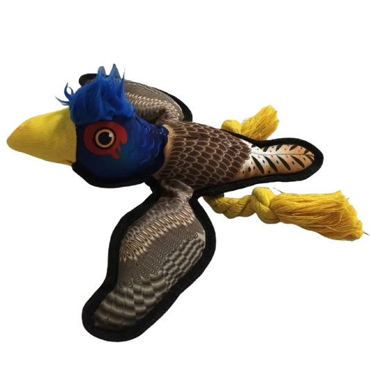 Fun Sound Pet Toy Bird Plush Toy Cute Blue Headed Bird Dog Entertainment Interactive Toy Dog Biting Toysteeth Grinding And Clean ShopOnlyDeal