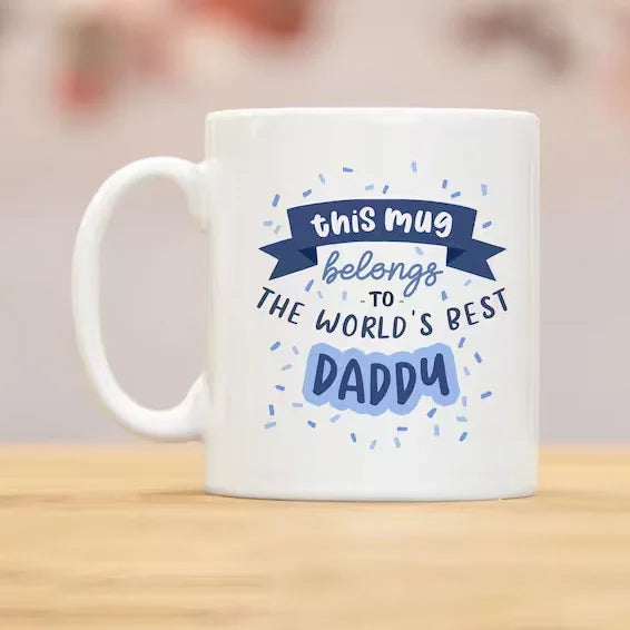 Best Dad Mug 350ml | World's Best Dad Coffee Cup | Novelty Dad & Son Ceramic Mugs with Letter Printing for Father ShopOnlyDeal