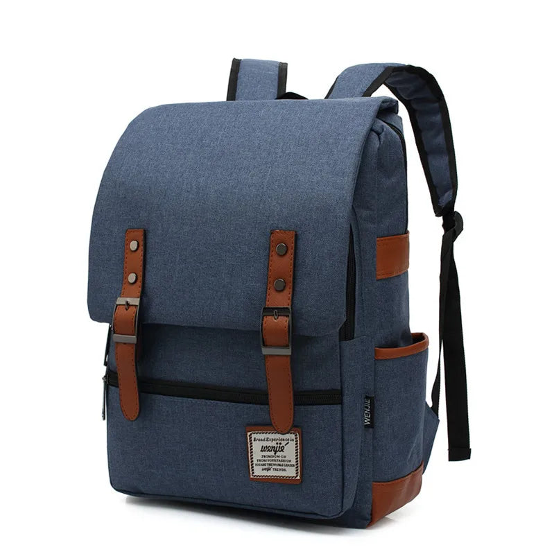 Vintage 16-Inch Laptop Canvas Backpack | Retro Casual Travel and School Bag for Men and Women - Ideal for Teenagers ShopOnlyDeal